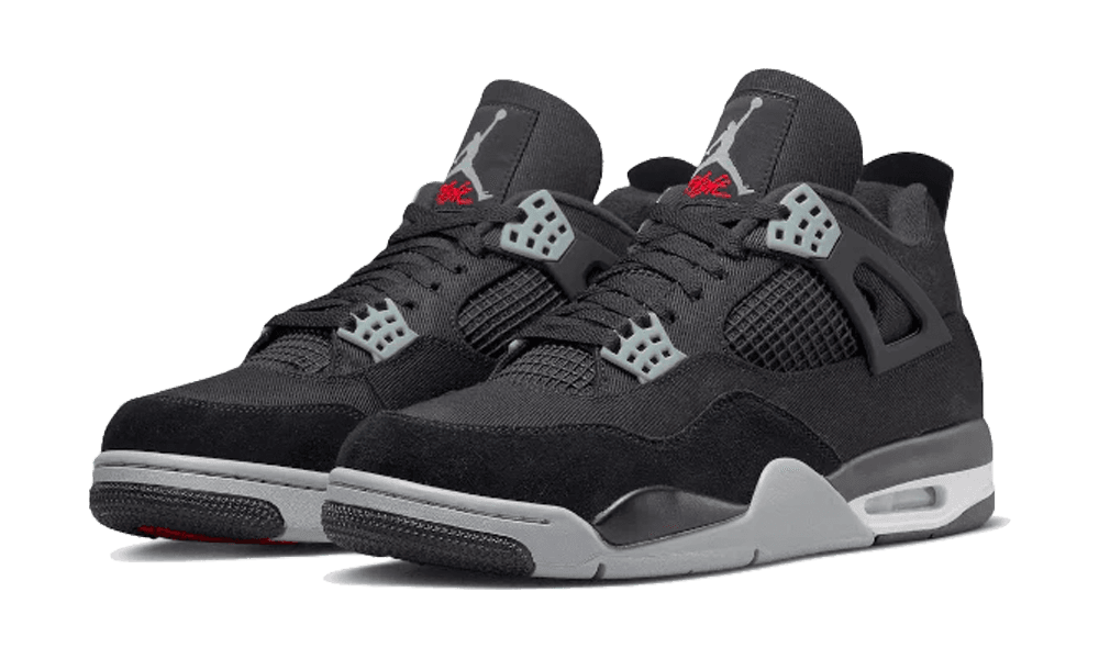 Air Jordan 4 Black Canvas - Sneakernerds